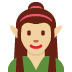 🧝🏼‍♀️ woman elf: medium-light skin tone display on Twitter